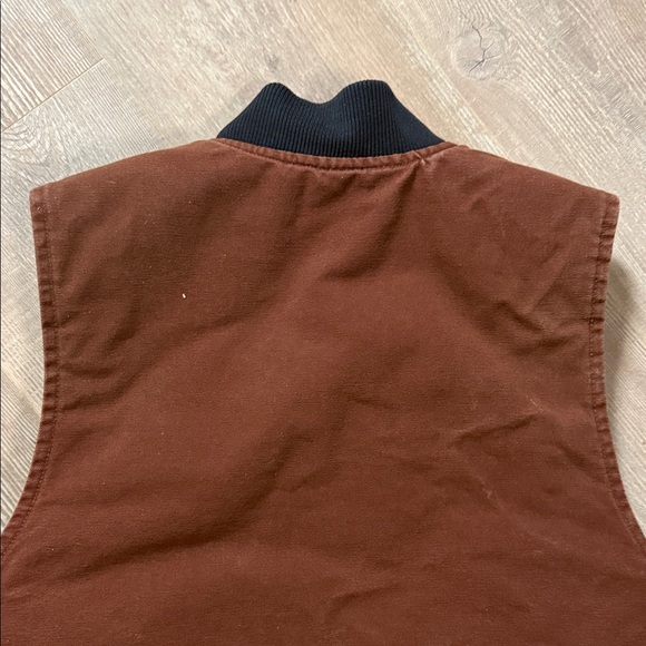 Vintage Carhartt Workwear Men's Rust Brown Clay Lined Vest - Picture 12 of 14